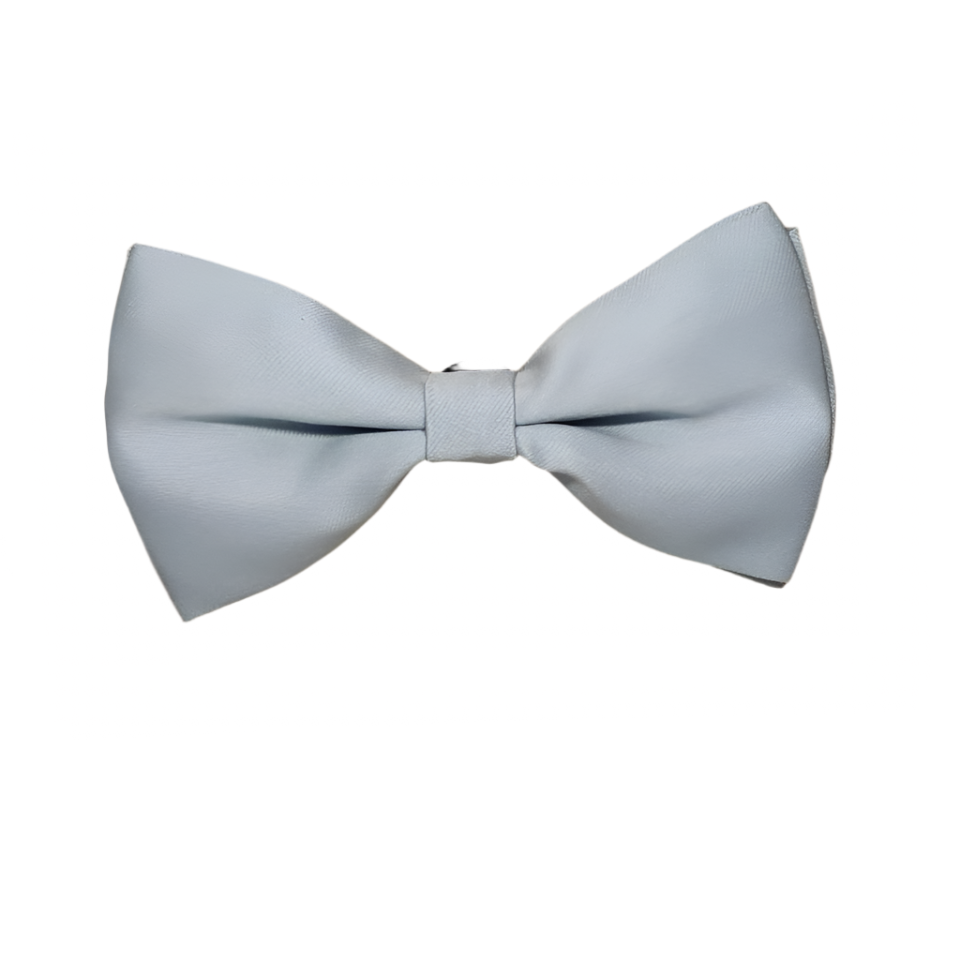 Silver Solid Double Layered Bowtie