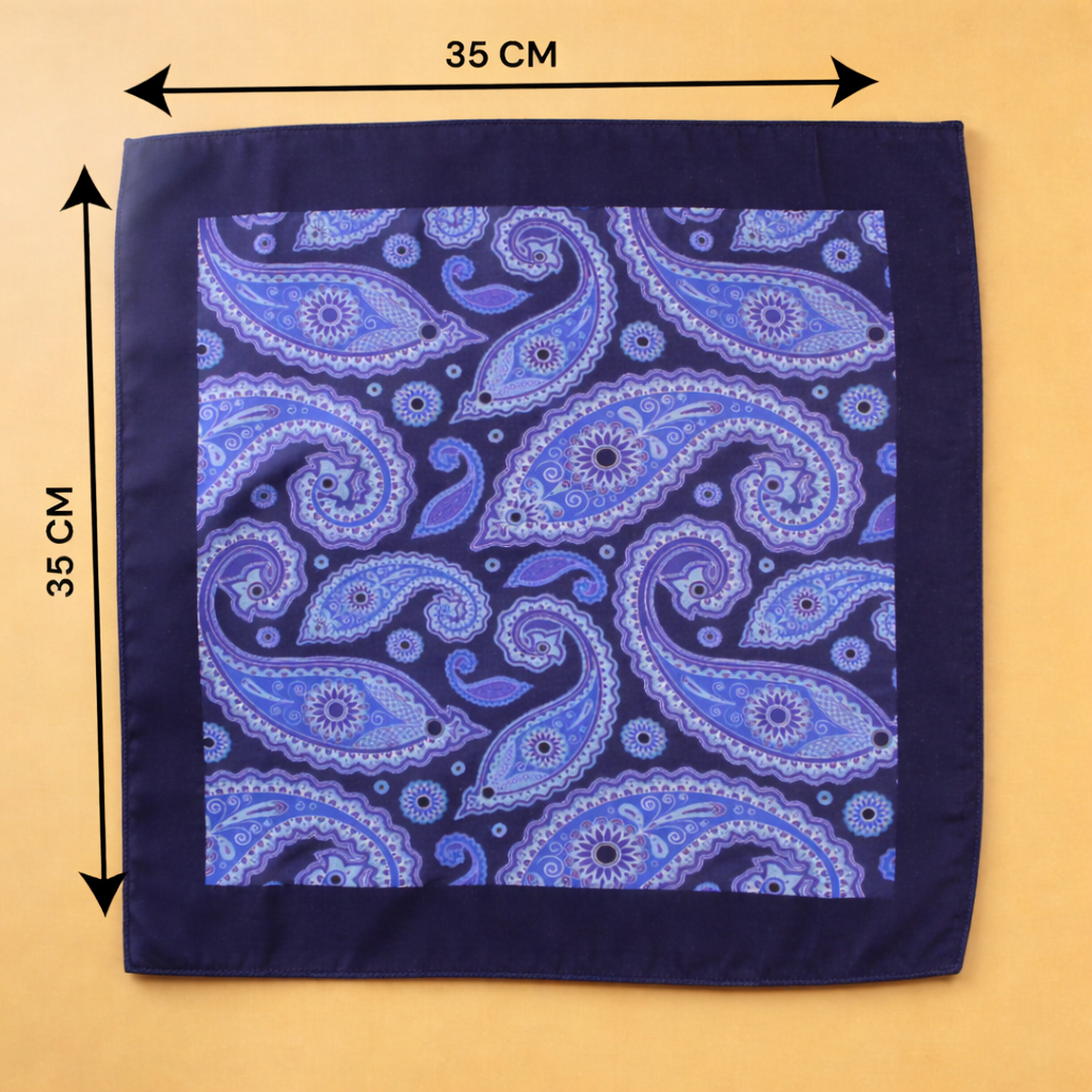 Aqua Swirl Pocket Square