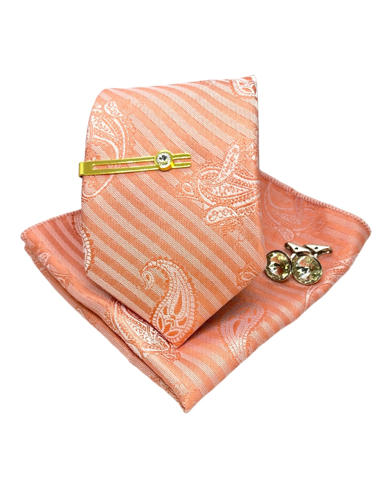 Peach Self Designer Tie Combo