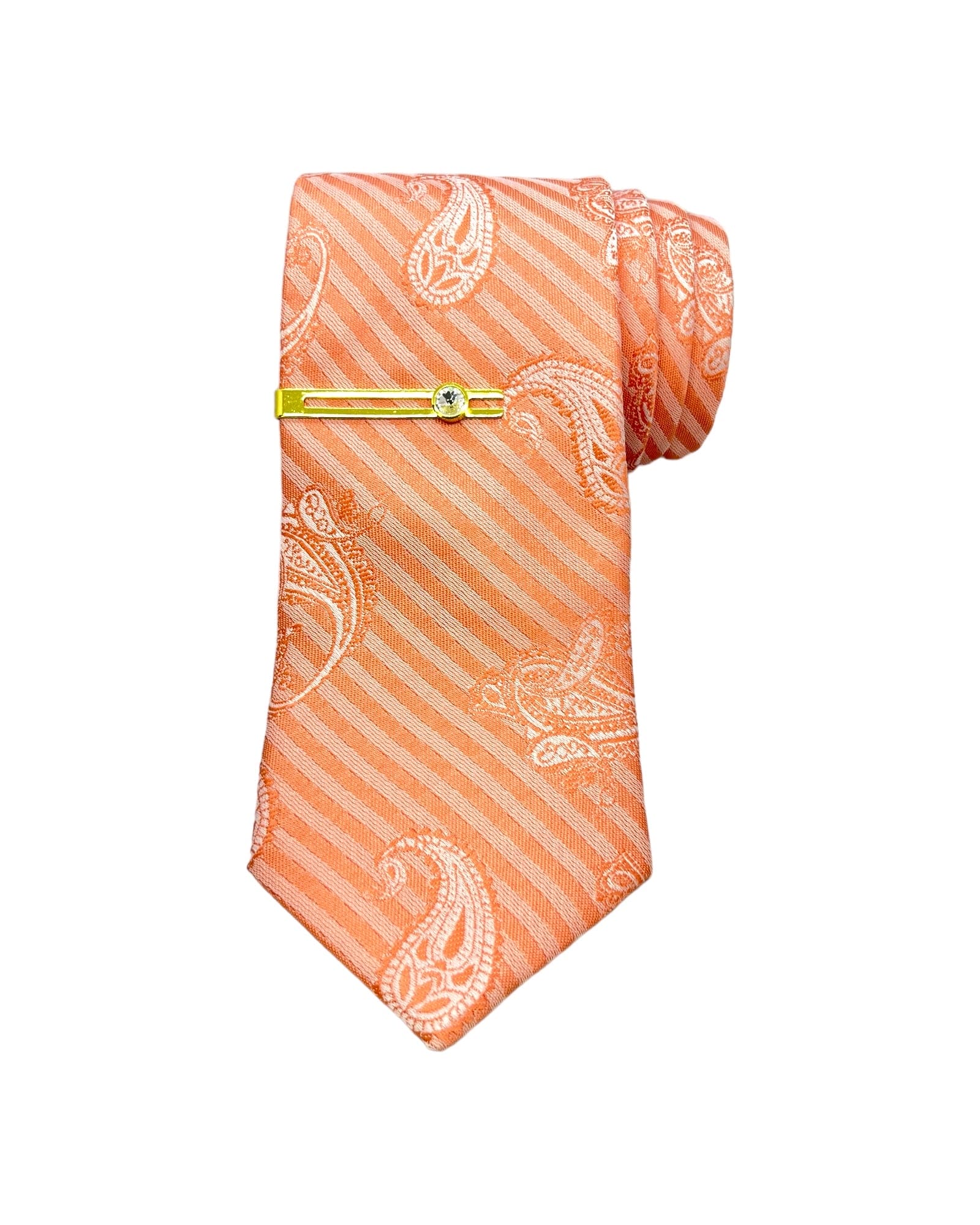 Peach Self Designer Tie Combo