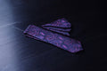 Blue & Magenta Paisley Tie & Pocket Square