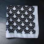 Monochrome Waves Pocket Square