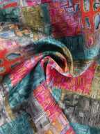 Multicolor Abstract Microfiber Pocket Square