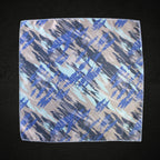Blue Abstract Microfiber Pocket Square