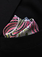 Multicolor Geometric Microfiber Pocket Square
