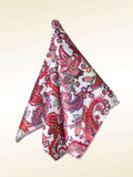 Red Paisley Microfiber Pocket Square