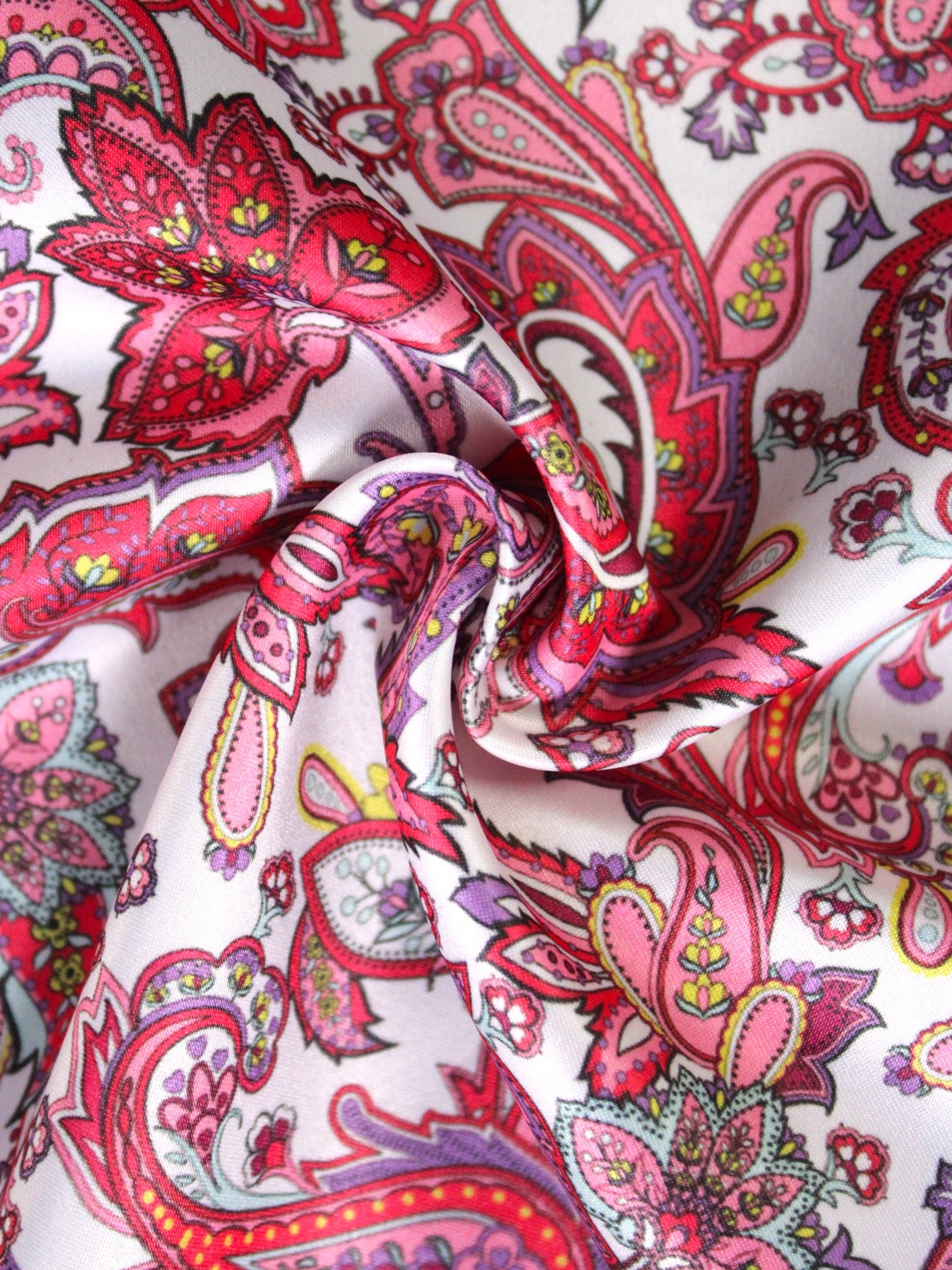 Red Paisley Microfiber Pocket Square