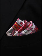 Red Paisley Microfiber Pocket Square