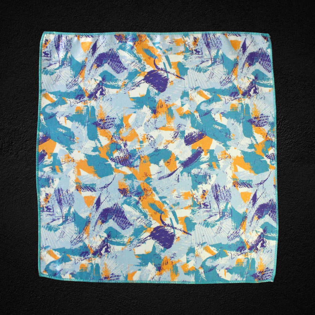 Multicolor Abstract Microfiber Pocket Square