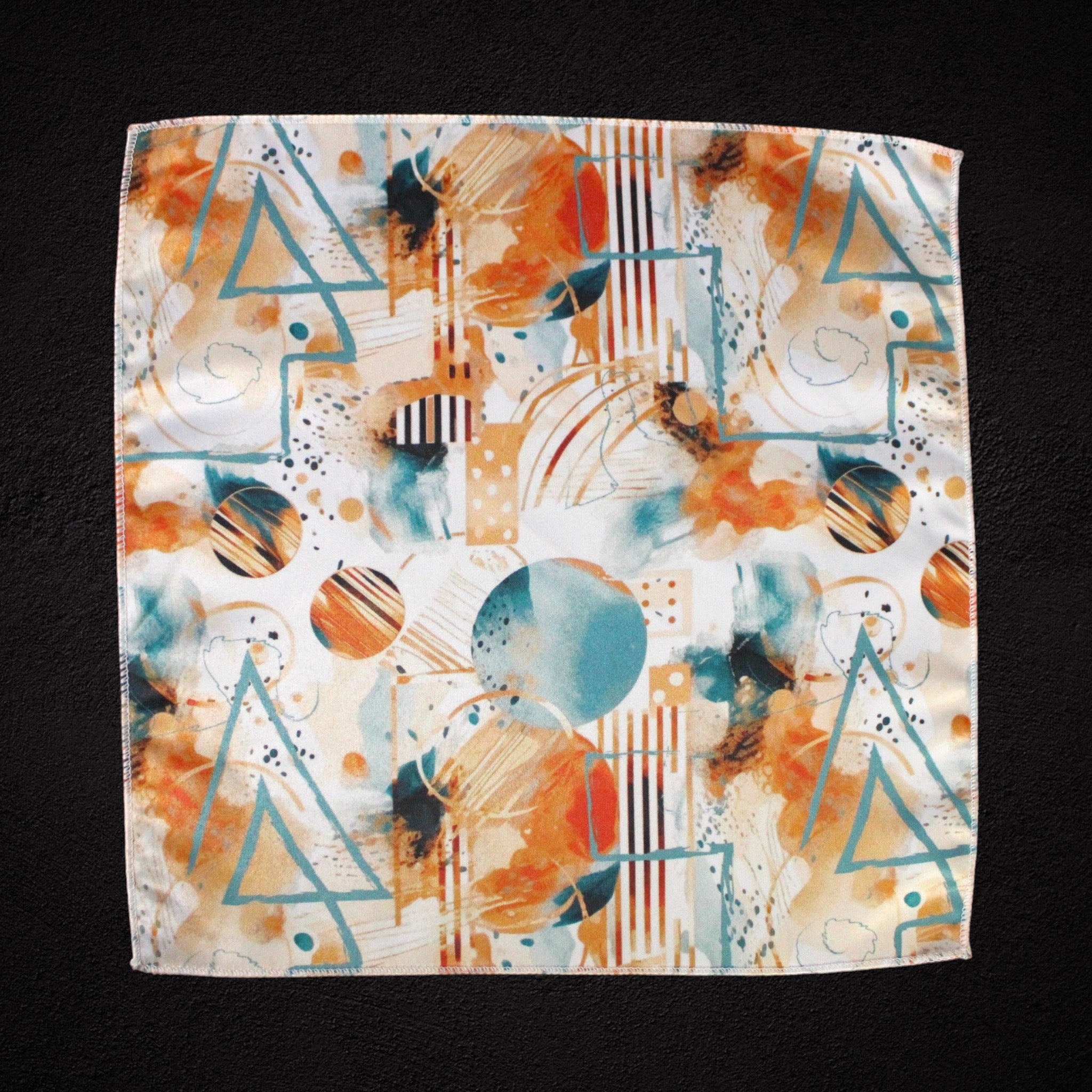 Abstract Multicolor Microfiber Pocket Square