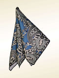 Blue Paisley Microfiber Pocket Square
