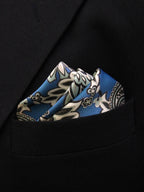 Blue Paisley Microfiber Pocket Square