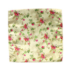 Cream Floral Microfiber Pocket Square