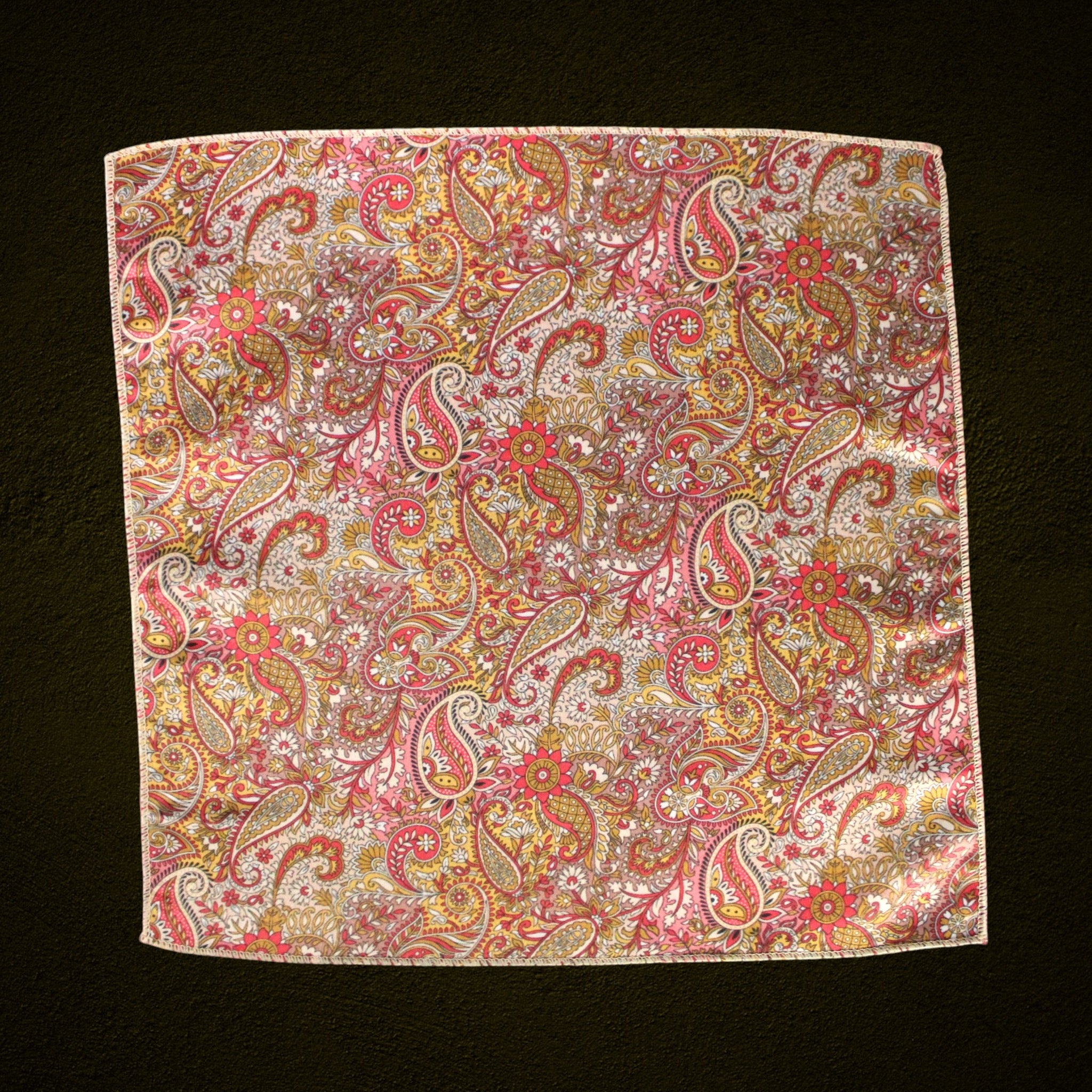 Multicolor Paisley Microfiber Pocket Square