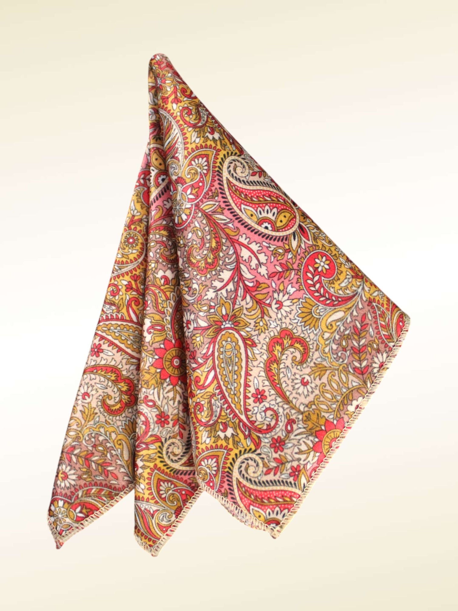 Multicolor Paisley Microfiber Pocket Square