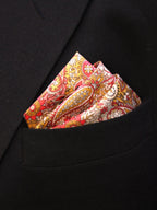 Multicolor Paisley Microfiber Pocket Square