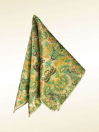 Green Vintage Paisley Microfiber Pocket Square