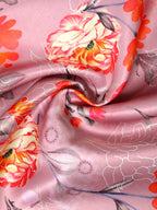 Pink Floral Microfiber Pocket Square