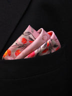 Pink Floral Microfiber Pocket Square