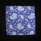 Navy Blue Paisley Microfiber Pocket Square