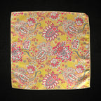 Gold Floral Paisley Microfiber Pocket Square