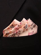 Beige Paisley Microfiber Pocket Square