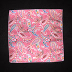 Pink Paisley Microfiber Pocket Square
