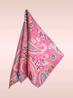 Pink Paisley Microfiber Pocket Square