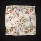 Cream Abstract Floral Microfiber Pocket Square