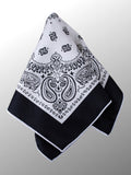 Classic Black & White Paisley Pocket Square