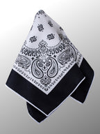 Classic Black & White Paisley Pocket Square