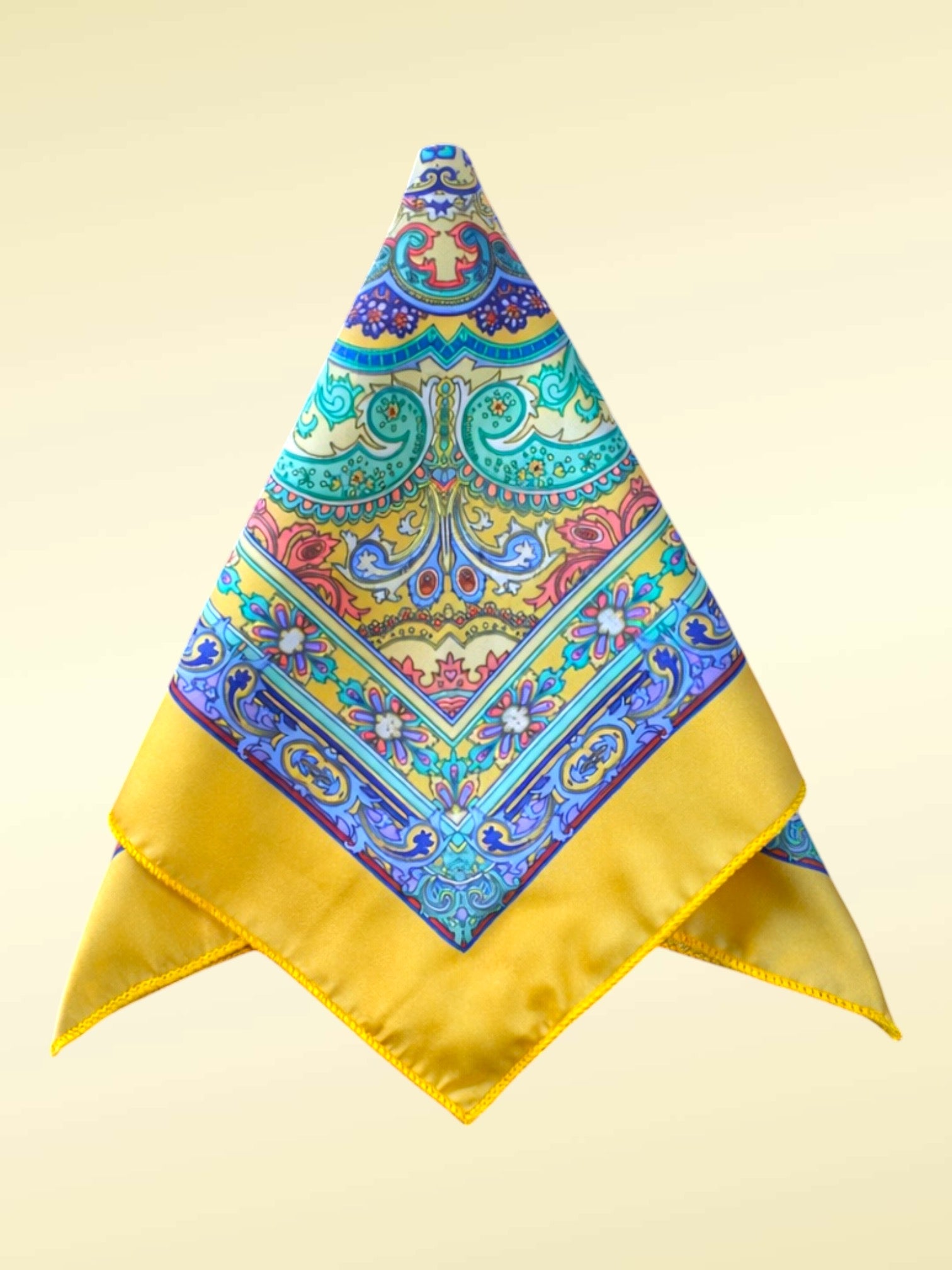 Multicolored Baroque-Style Pocket Square