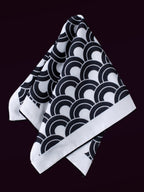 Monochrome Waves Pocket Square
