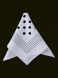 White and Black Polka Dot Pocket Square