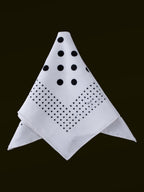 White and Black Polka Dot Pocket Square