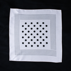 White and Black Polka Dot Pocket Square