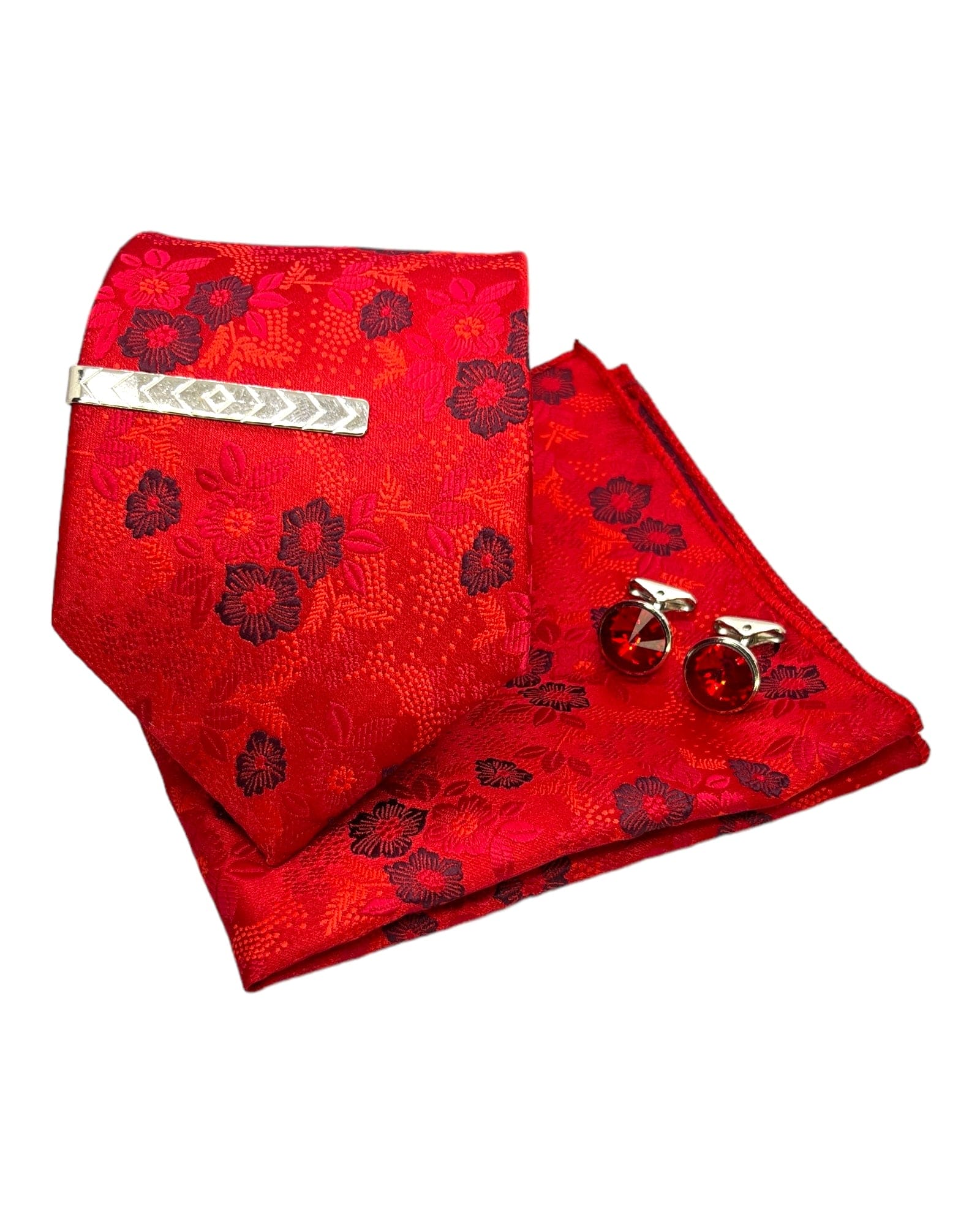 Red Floral Tie
