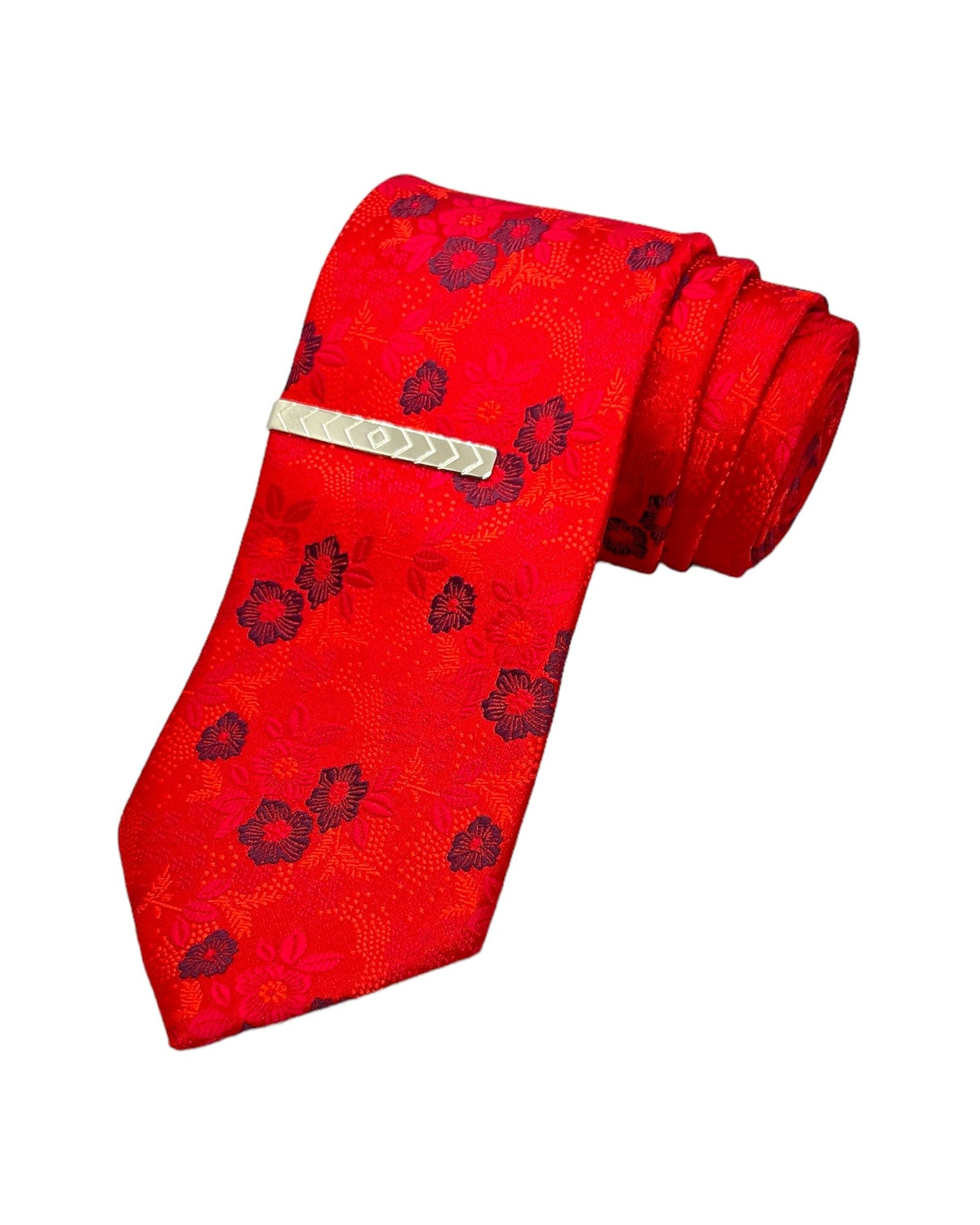 Red Floral Tie