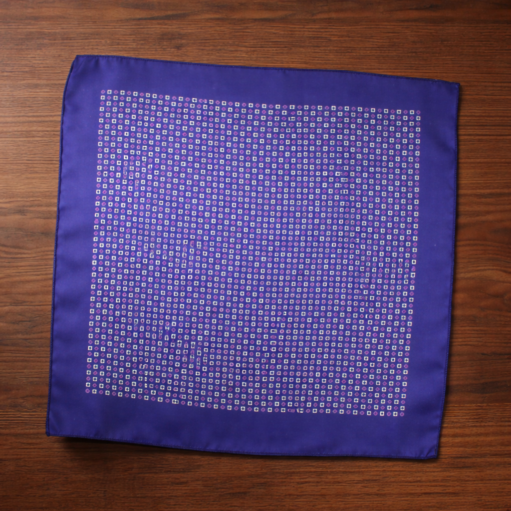 Sapphire Dots Pocket Sqaure