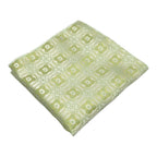 Sage Green Geometric Tie And Pocket Square Combo