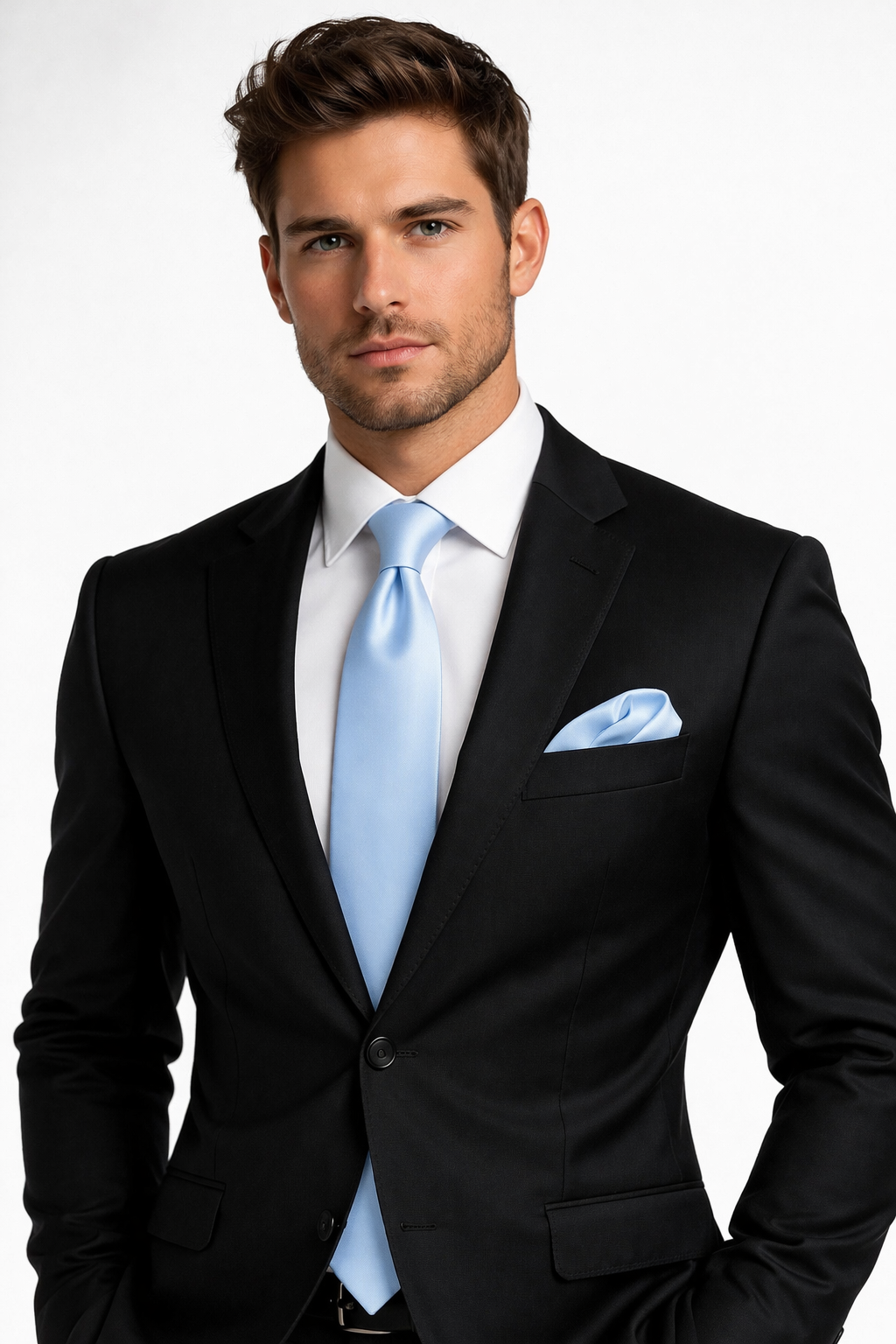 Sky Blue Solid Necktie