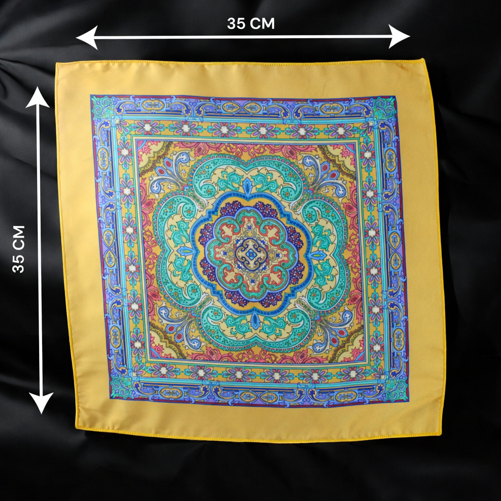 Multicolored Baroque-Style Pocket Square