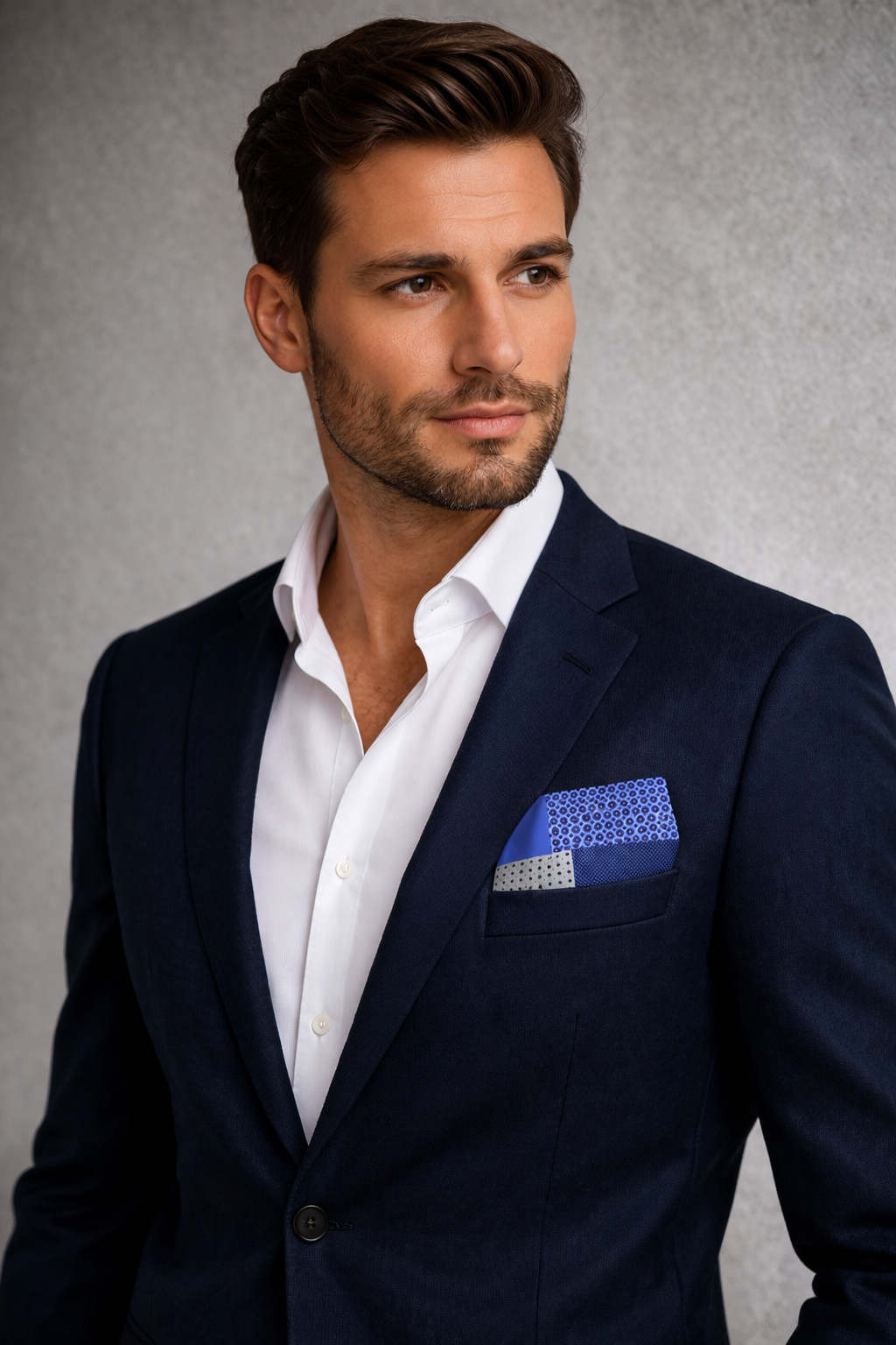 Multi Pattern Print Pocket Square
