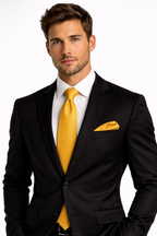 Yellow Solid Necktie