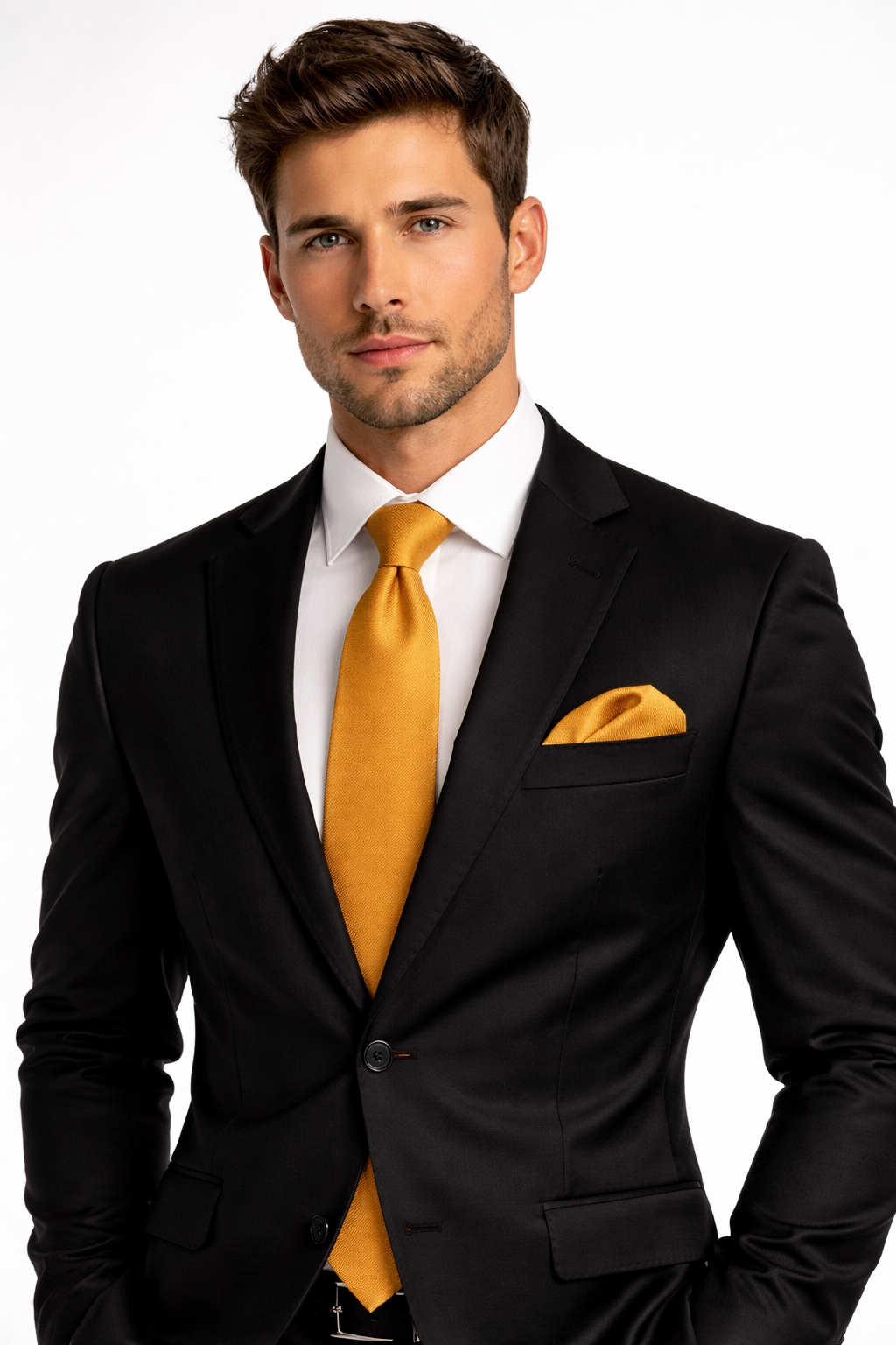 Mustard Self Striped Necktie