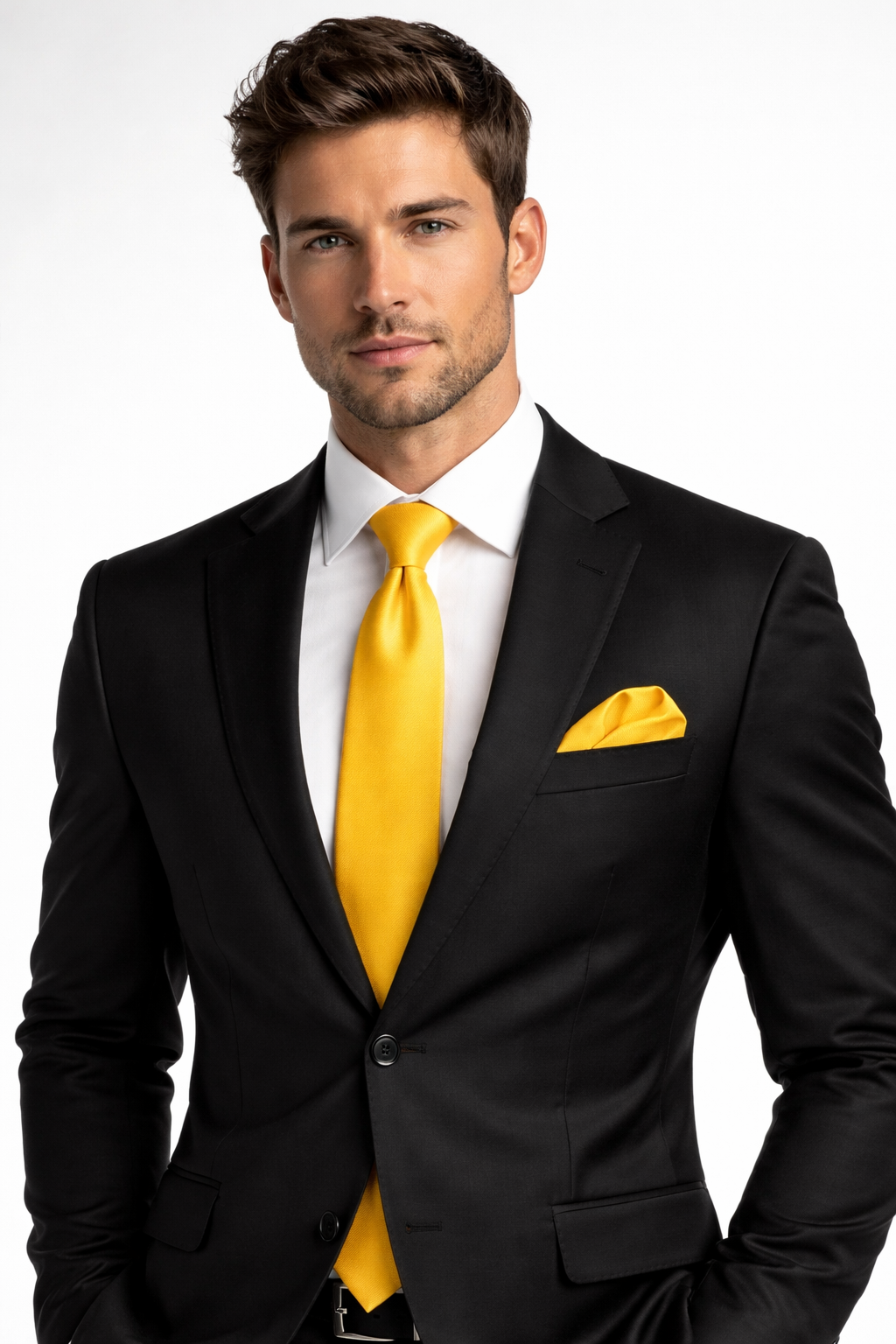 Dark Yellow Solid Necktie