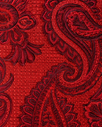 Red Paisley MicroSilk Tie with Pocket Square