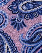 Lavender Blue Paisley MicroSilk Tie & Pocket Square Set