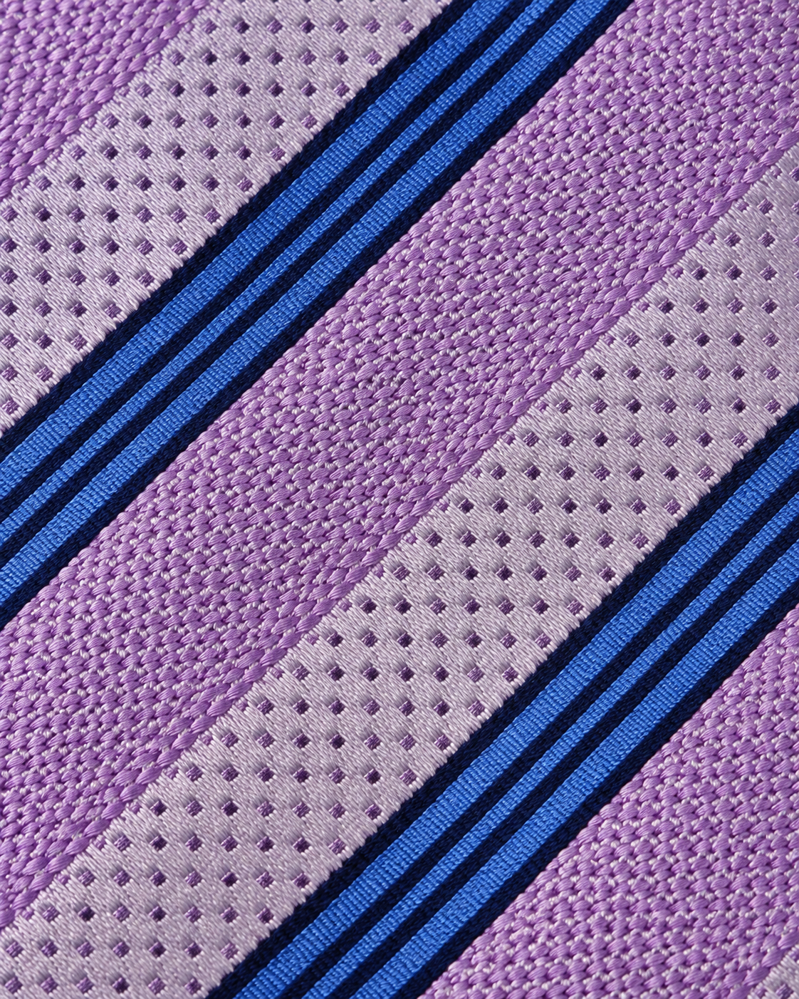 Lavender Striped MicroSilk Necktie Set with Pocket Square