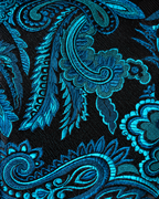 Teal Blue Paisley Microsilk Tie & Pocket Square Set
